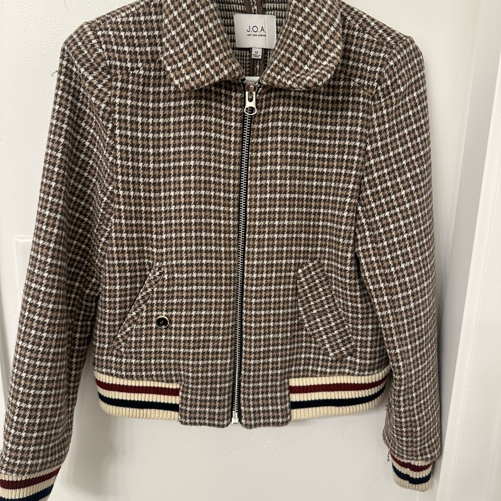 JOA Brown Plaid Jacket